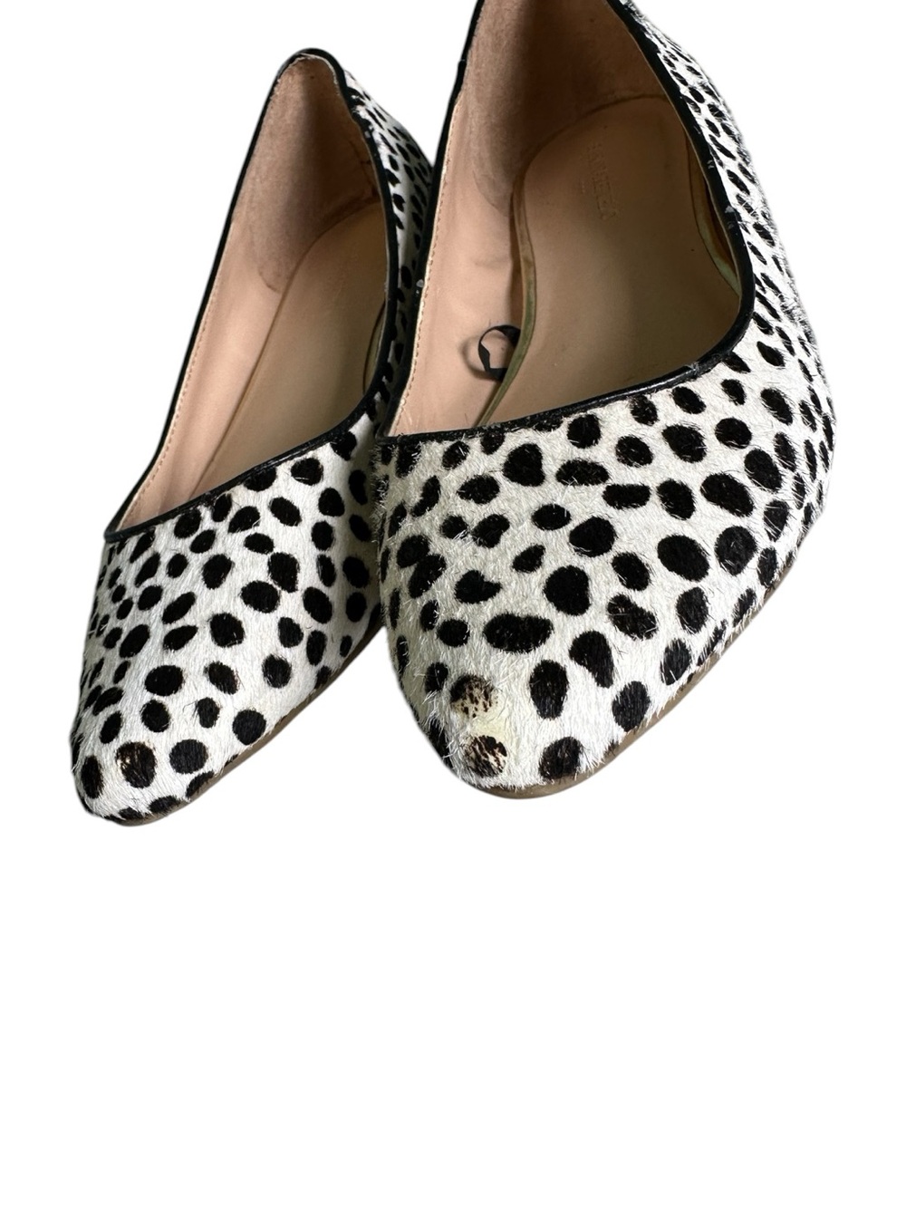 Banana Republic Spotted Calf Hair Pointed-Toe Ballet Flats size 7 - Picture 4 of 9